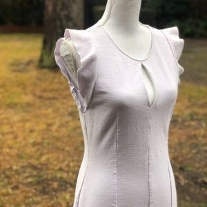 J.Crew Ruffle Sleeve Keyhole Lilac Cotton Dress